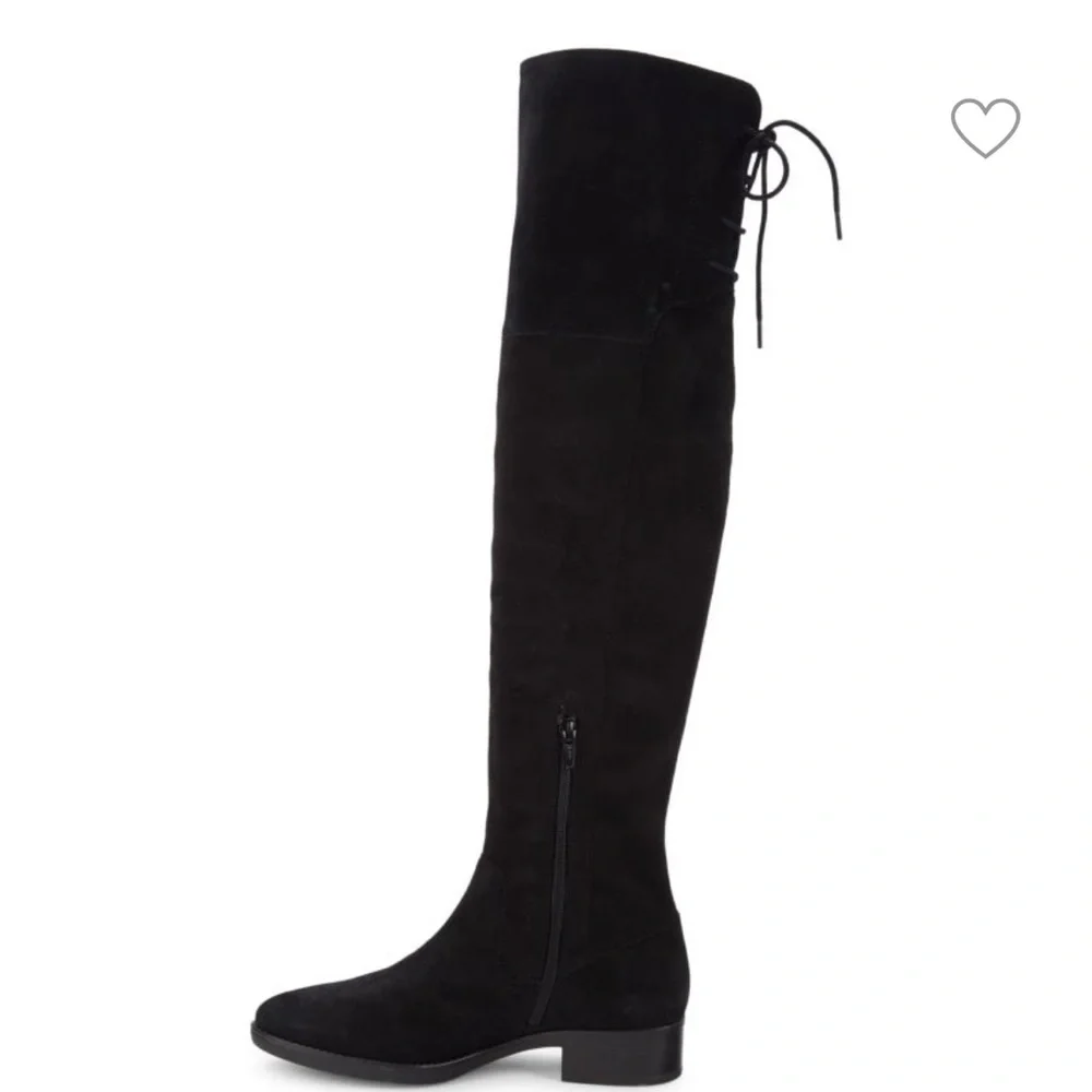 GEOX Felicity Suede Over The Knee High Black‎ Suede Boots 6.5 M, E 509